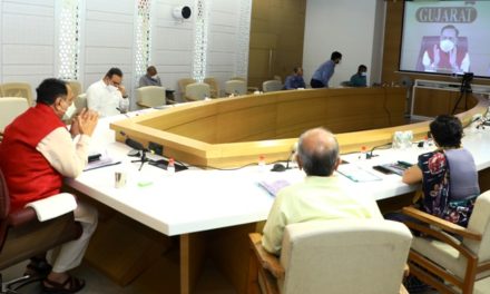 Vijay Rupani held video Conference with Collectors