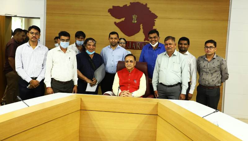 Vijay Rupani thanked all the officers and his staff