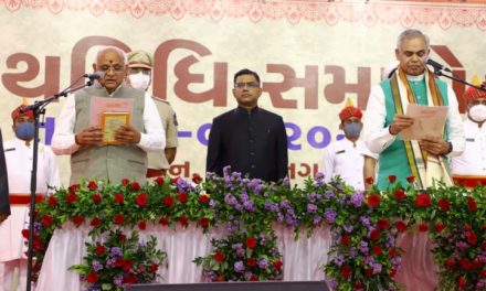 Governor administers oath to Bhupendra Patel
