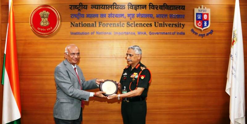 General M.M. Naravane visited NFSU, Gandhinagar
