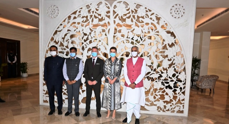 Denmark PM visited the Garvi Gujarat Bhavan