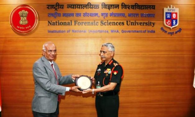 General M.M. Naravane visited NFSU, Gandhinagar